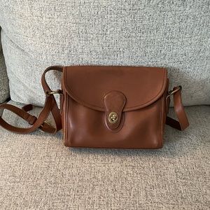 Leather coach tan caramel cross body